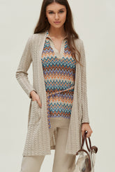 MESH KNITWEAR LONG JACKET